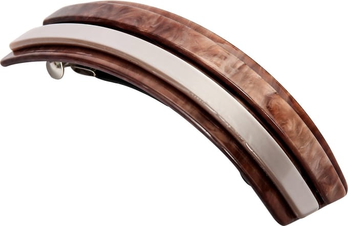 Emilie collection - haarspeld - groot - Bruin zilver