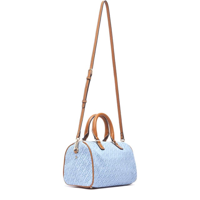 LIU JO handtas schoudertas Evrim Satchel Bag Dusty Blue blauw