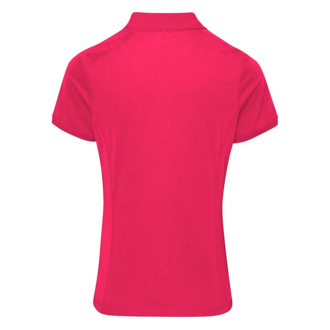 Premier Dames/dames Coolchecker korte mouw Pique Polo T-Shirt (Heet Roze)