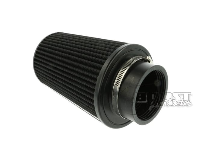 Universeel luchtfilter 200mm / 76mm aansluiting, zwart