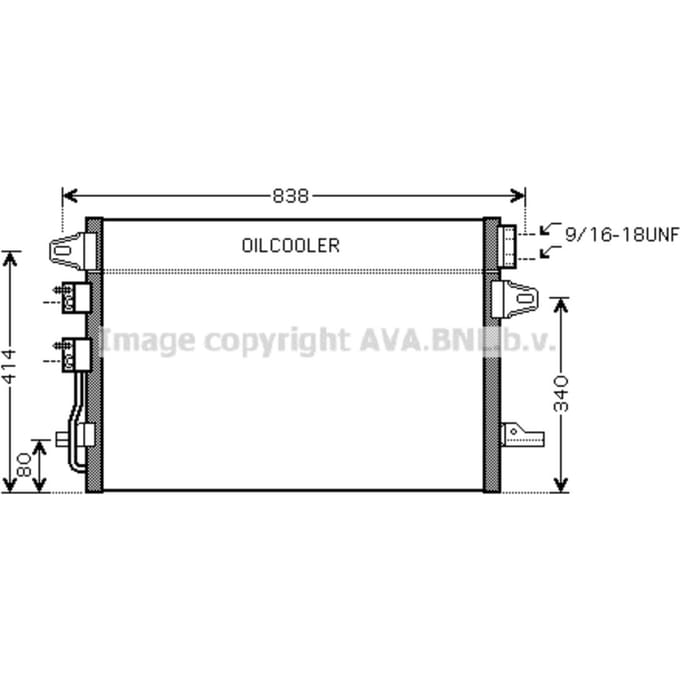 Condensator, airconditioning AVA COOLING CR5088 AVA