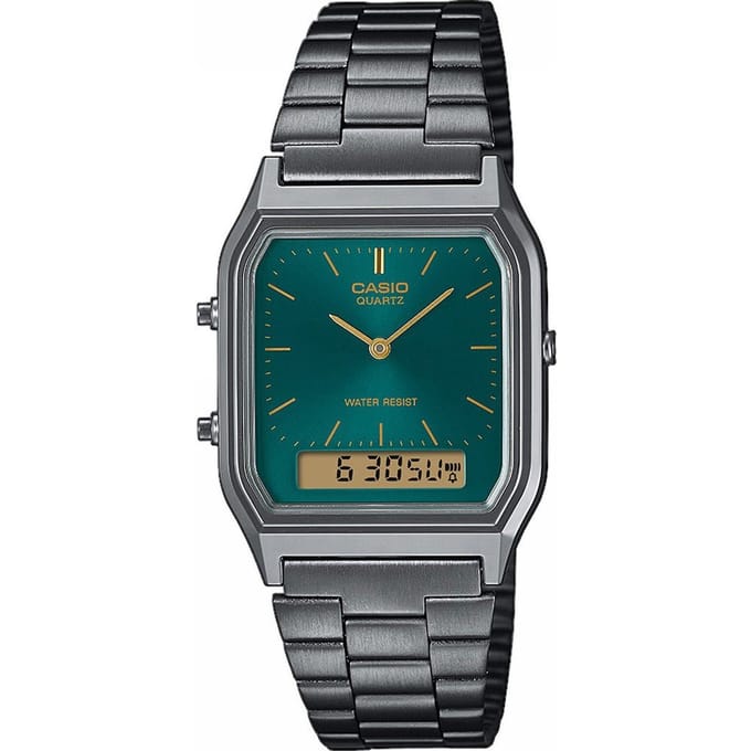 Casio Casio Collection Vintage AQ-230EGG-3AEF Horloge - Staal - Grijs - Ø 33.5 mm