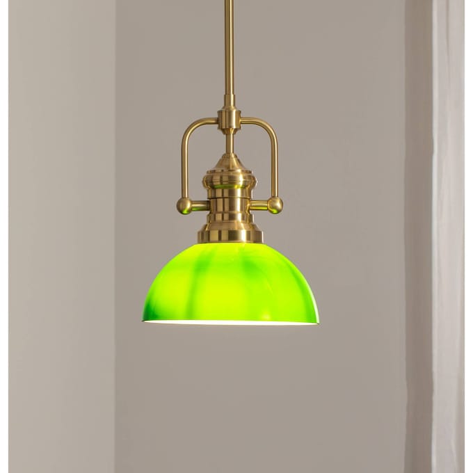 Jupiter Hanglamp Platino, goud/groen, glas, 1-lamp, E27