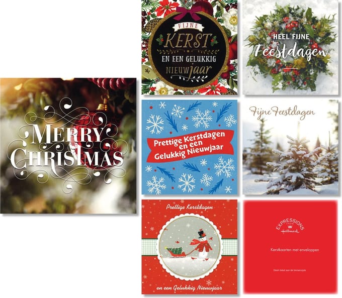 Hallmark - Expressions - 60 Kerstkaarten - Budget- Kerst - Nieuwjaar - 13 x 13 cm
