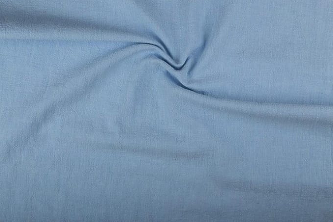 Linnen stof - Blauw - Gewassen - 10 meter