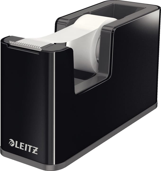 Leitz Dual Black plakbandafroller zwart 4 stuks