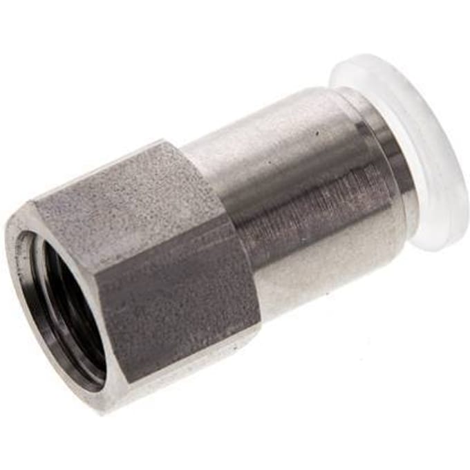 10mm x G1/4'' RVS/PA Insteekfitting Binnendraad EPDM/PTFE