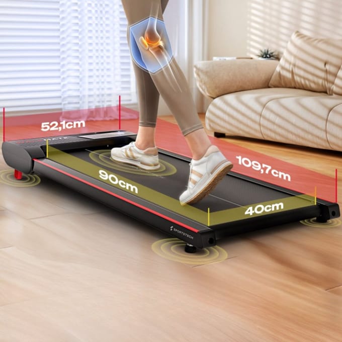 Sportstech - Walkmate - loopband - walking pad - 6 km/u - wieltjes