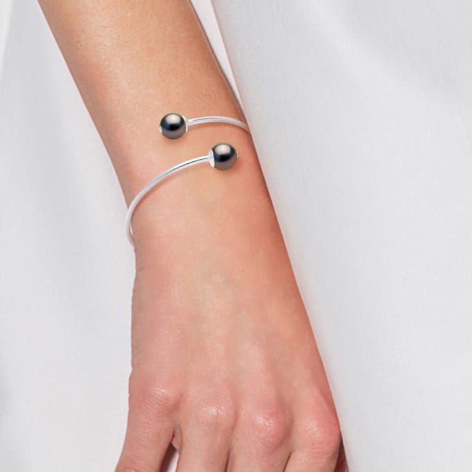 Bangle YOU AND ME Tahitian Parels Ronde 9-10 mm 925