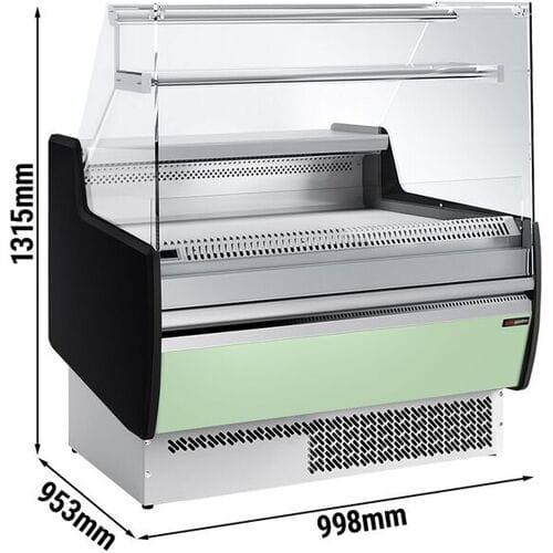 GGM Gastro Kühltheke - 990mm - 1 Ablage - Frontblende Hellgrün