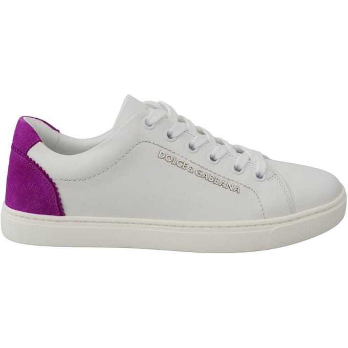 Dolce & Gabbana Witte Suède Leren Lage Sneakers
