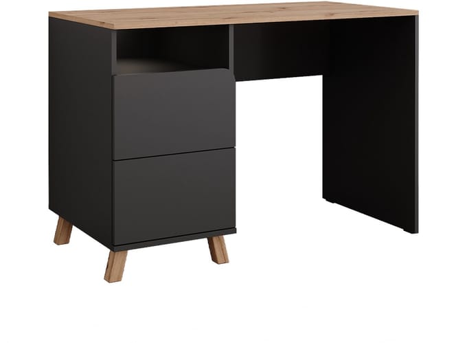 Vicco Toilettafel Karen, Antraciet/Artisanaal eiken, 110 cm zonder spiegel