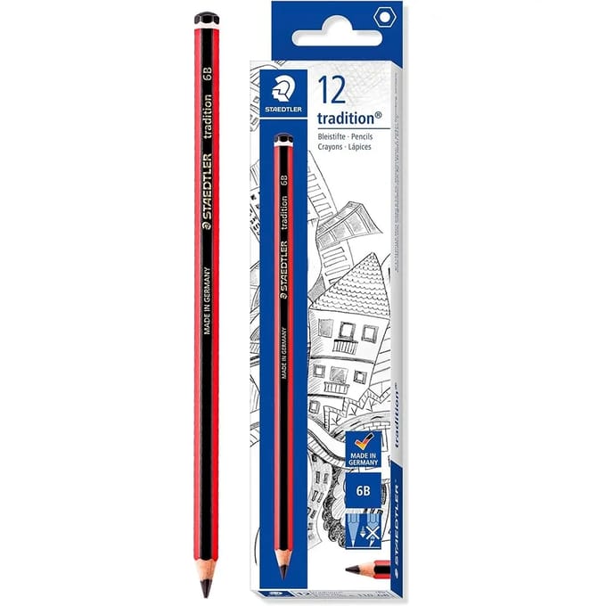 Doos met 12 potloden Staedtler Staedtler Tradition 6B