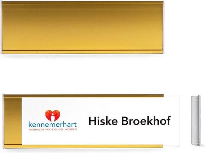 Deurbord | Goud | 20x6cm