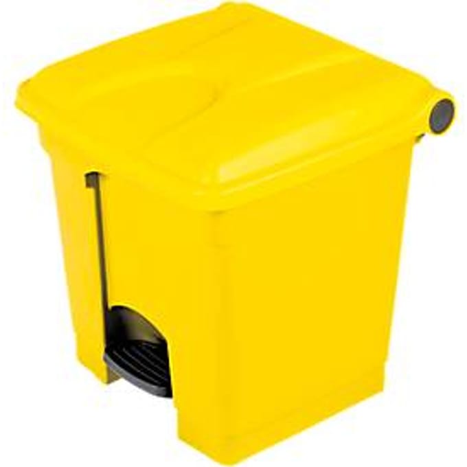 Pedaalemmer van polyetheen 30 l, geel