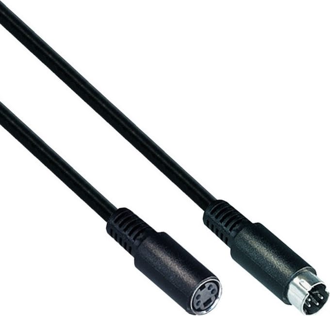 S-Video / S-VHS video verlengkabel / zwart - 1 meter
