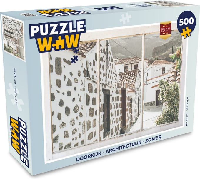 Puzzel Doorkijk - Architectuur - Zomer - Legpuzzel - Puzzel 500 stukjes