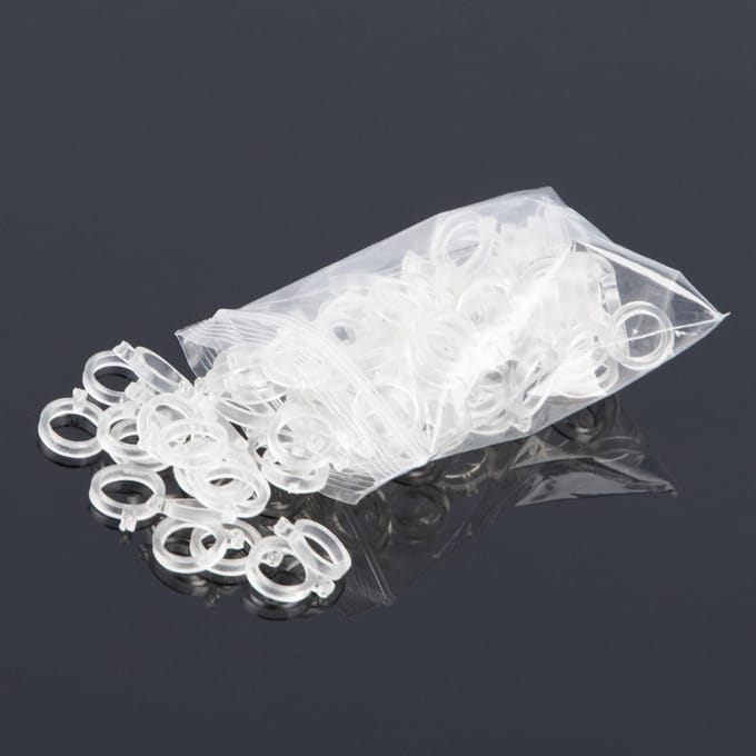 100 Stuks Vispellet Elastiekjes voor Lokaas Elastisch Transparante Lokaas Elastiekjes voor Karpervissen white
