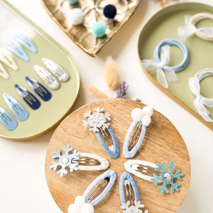 Haaraccessoires Meisjes – 48 Haarspeldjes & Elastiekjes in Mooi Doosje