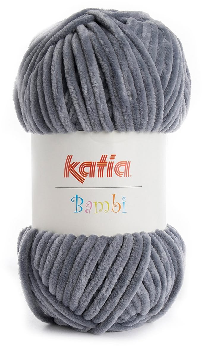 Katia Bambi - 314 grijs - Chenille Garen