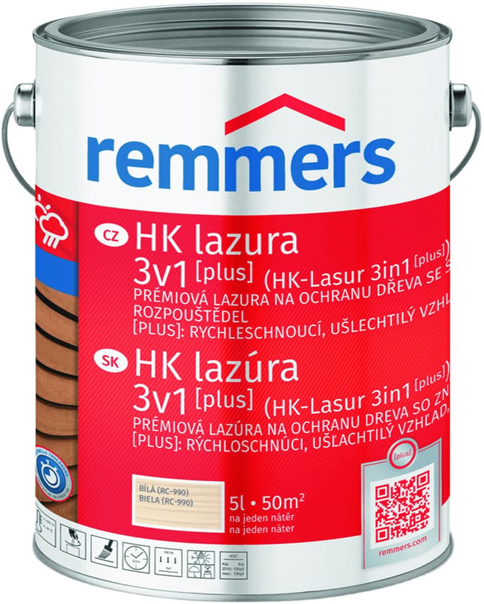 Remmers HK-Lazuur 3in1 [PLUS] - Wit - 5 liter