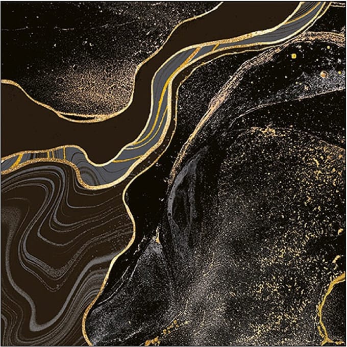 Lunch Servetten Marble black - Ambiente - 33x33 cm