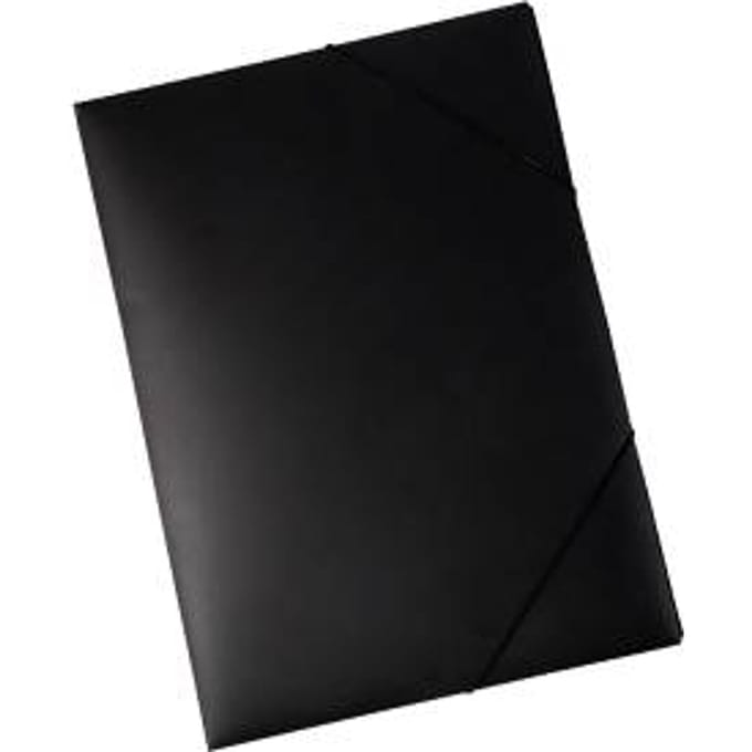 Mappen met 3 flappen en elastiek PP EICHNER  A3-formaat, zwart, 5 stuks
