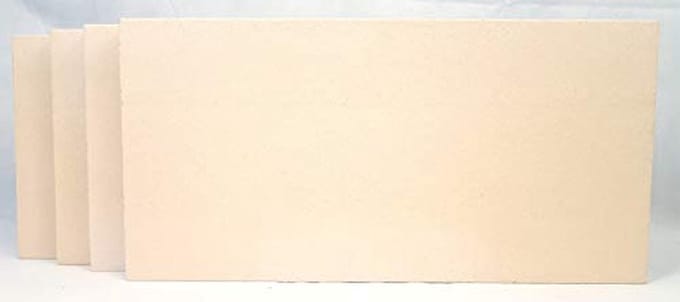 Vuurvaste plaat 50 x 20 x 3 cm - 4 stuks voor open haard