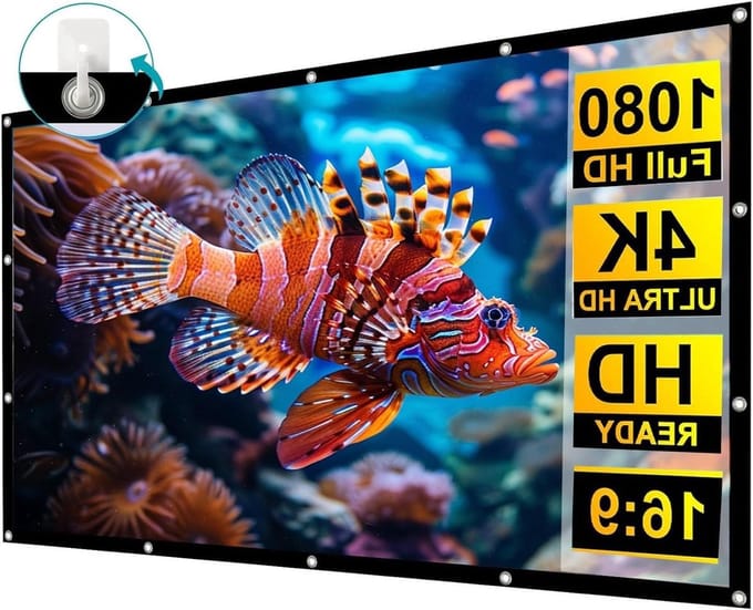 Projectiescherm Buiten - Draagbaar Scherm - Thuisbioscoop Creëren - Kreukvrij Polyester - 200 inch - Wit
