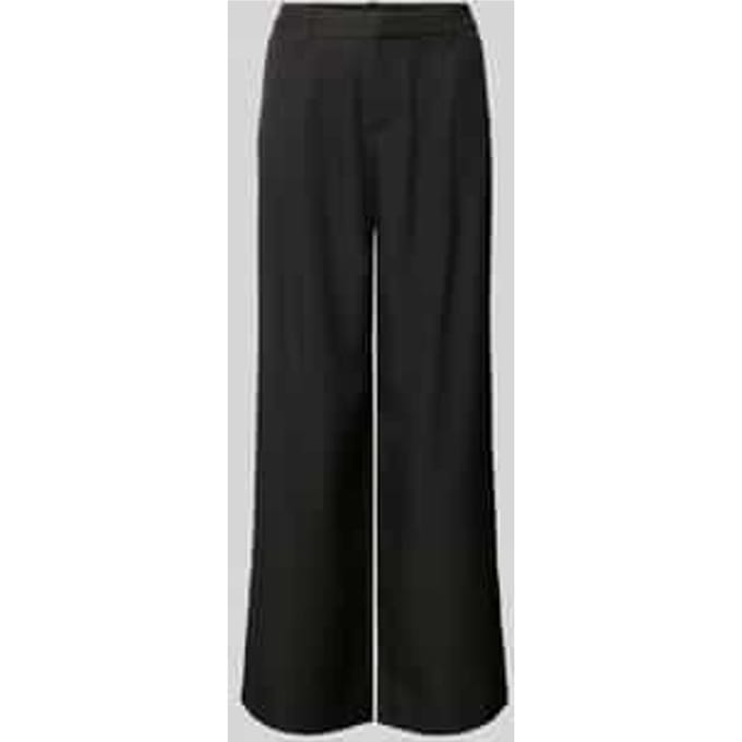 Wide fit stoffen broek met bandplooien