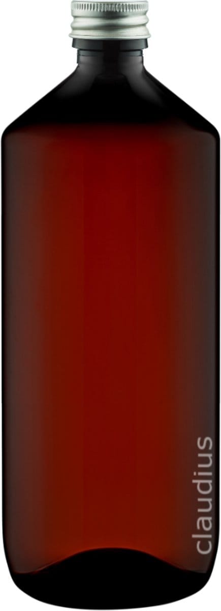 Lege Plastic Fles 500 ml amber met Aluminium dop - set van 10 stuks