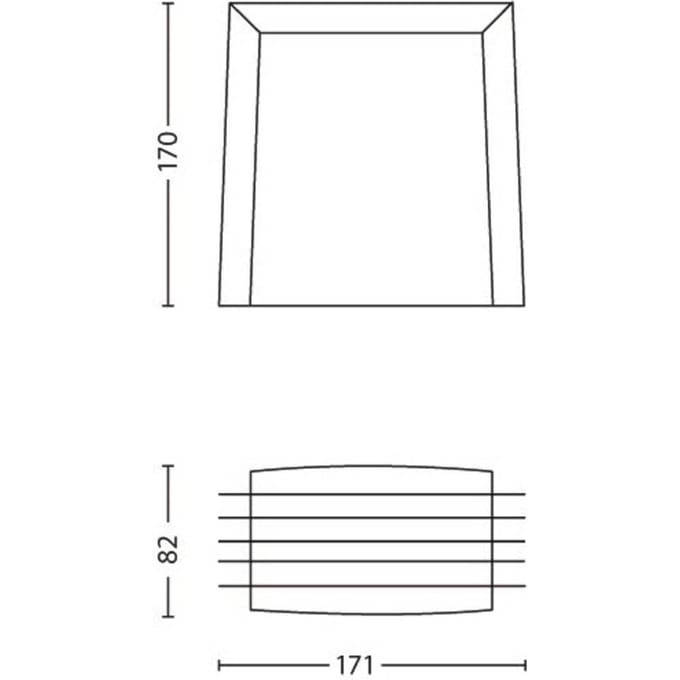 Philips Shades wall lantern anthracite 1x42W 230