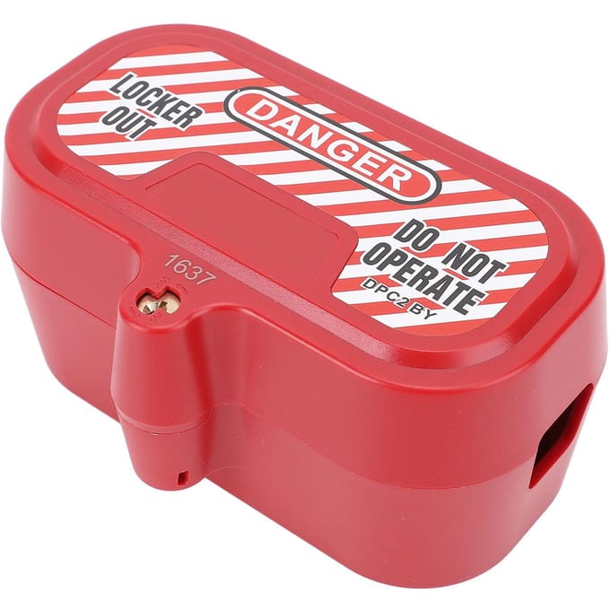 Stekker Lockout Box Zelfcilinder Ontwerp PA en ABS Hoge Sterkte Industriële Stekker Veiligheidsslot red