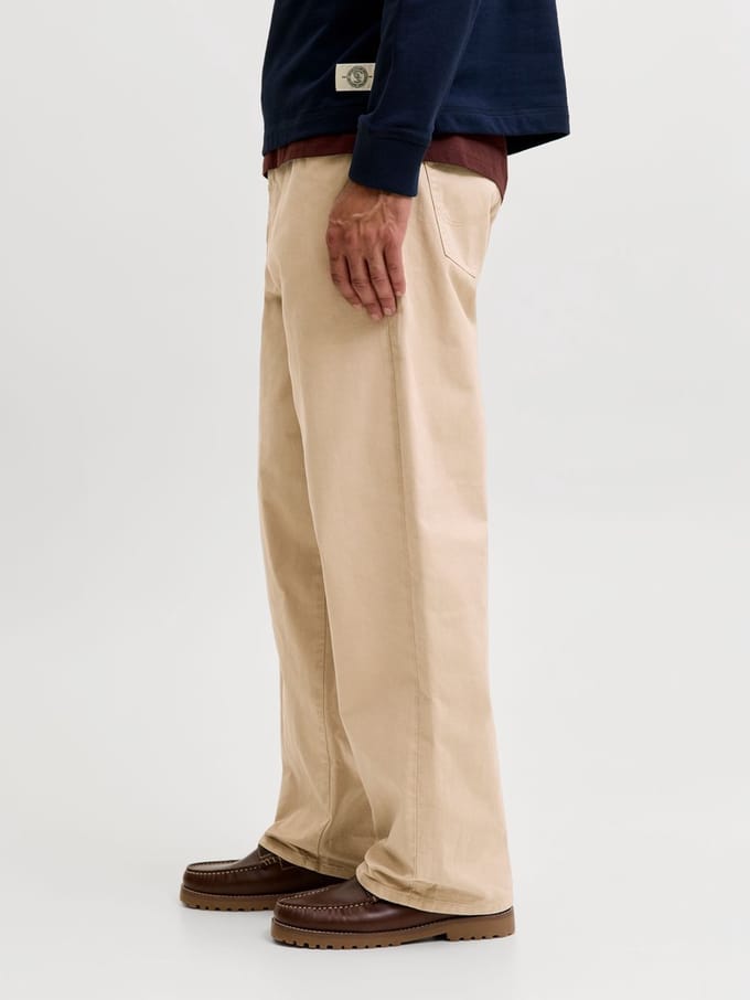 JACK & JONES Alex Original baggy fit - heren 5-pocket broek - beige (fields of rye)
