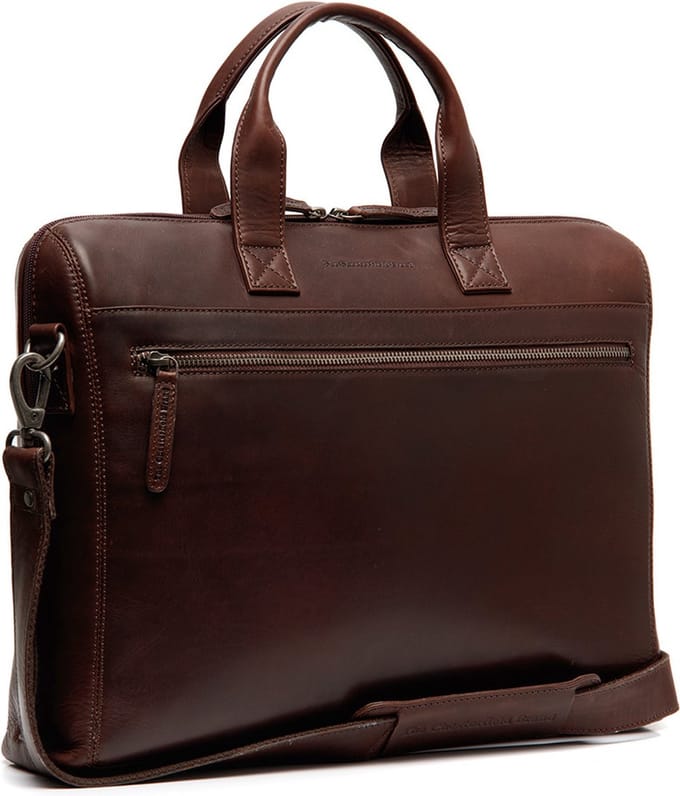 Chesterfield Levanto Waxed Pull Up Laptoptas - 14" - Bruin