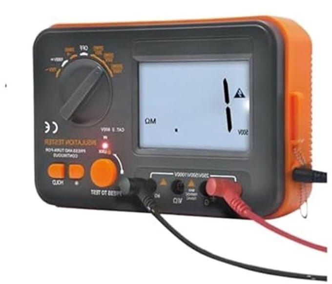 Digitale Isolatietester - Megometer Multimeter - Elektrische Systemen Testen - Hoogspanningsbereik - 0-2000M Ohm - Donkergrijs Geel
