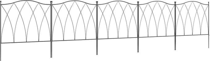 Outsunny tuinhek - Metaal - 305x62cm - Zwart