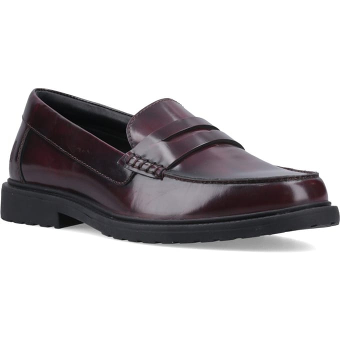 Hush Puppies Verity Instappers Leer Dames Pruim Slippers