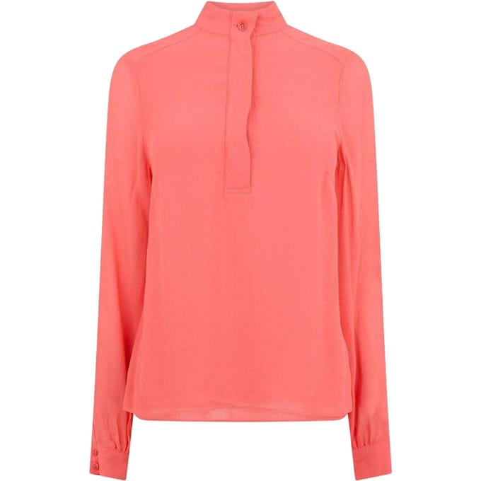 Ted Baker Dames/Dames Kraagloos Relaxed Fit Overhemd (Koraal)