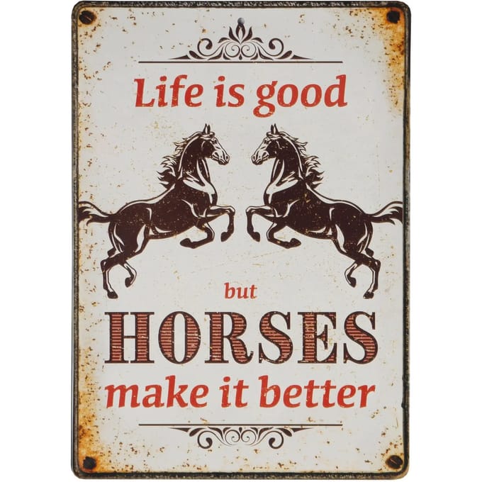 Paneel met waarschuwingsborden Red Horse