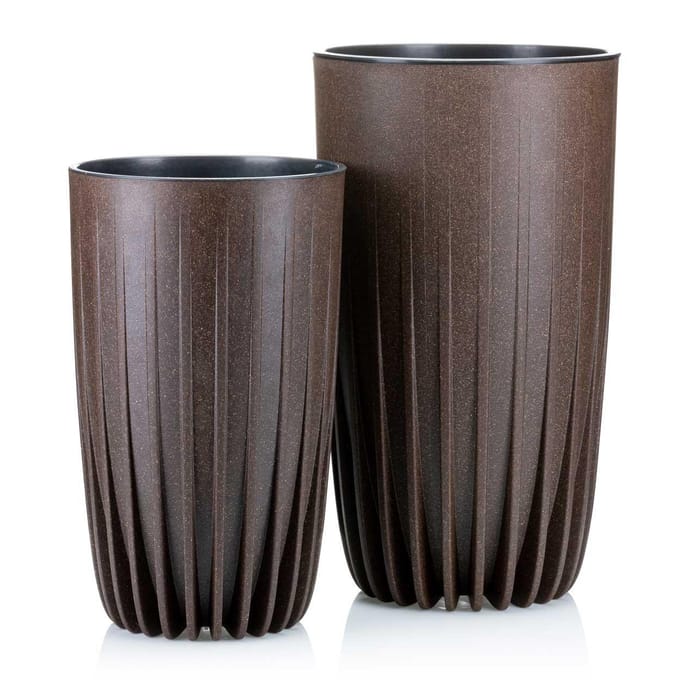 Stripped Eco Coffee - Bloempot - Modern design - UV-bestendig - Gerecycled materiaal
