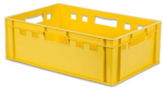 Alpac Stapelbak - Opbergbak - E2 Vleeskrat - 600 x 400 x 200 mm - 40L - Geel