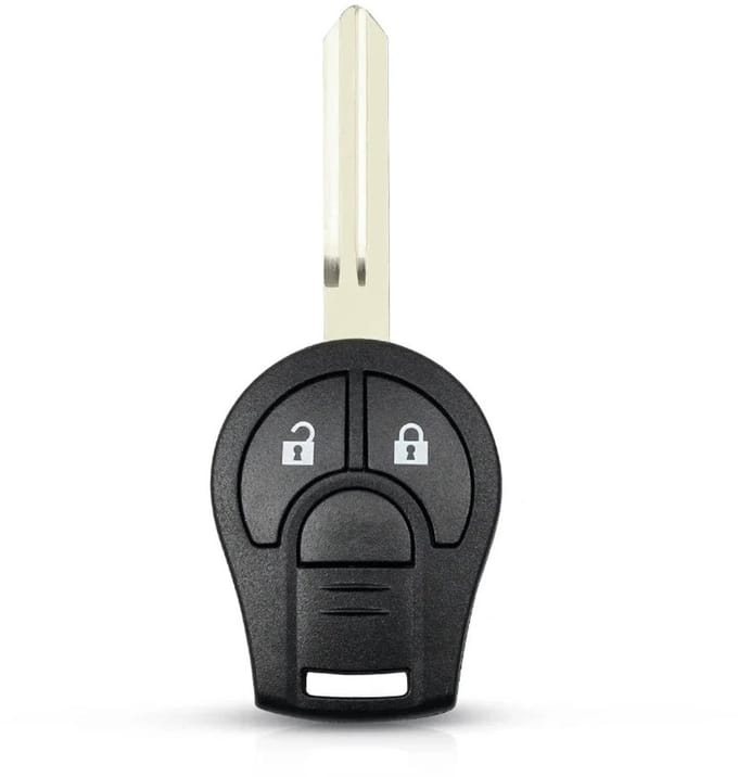 XEOD Autosleutelbehuizing - sleutelbehuizing auto - sleutel - Autosleutel / Geschikt voor: Nissan 2 knops