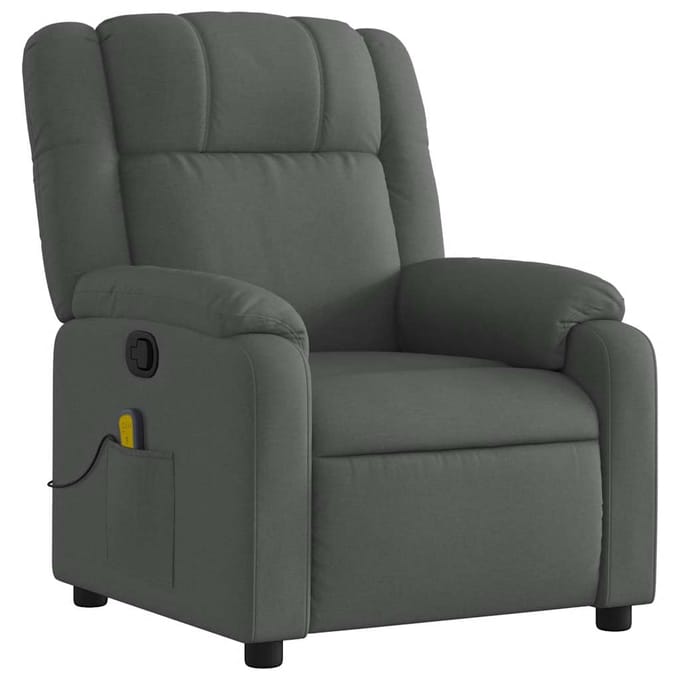 vidaXL - Massagestoel - in - donkergrijze - stof