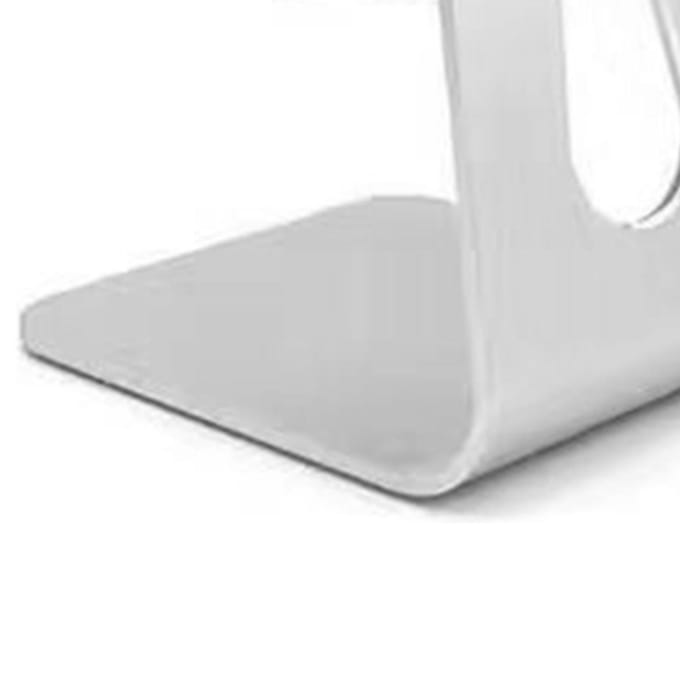 Support de tablette en alliage d'aluminium, léger et argenté, pour téléphone portable white