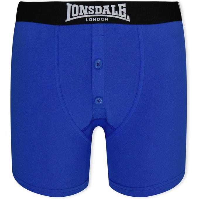 Lonsdale Boxershorts voor jongens (Set van 2) (Blauw/Zwart)