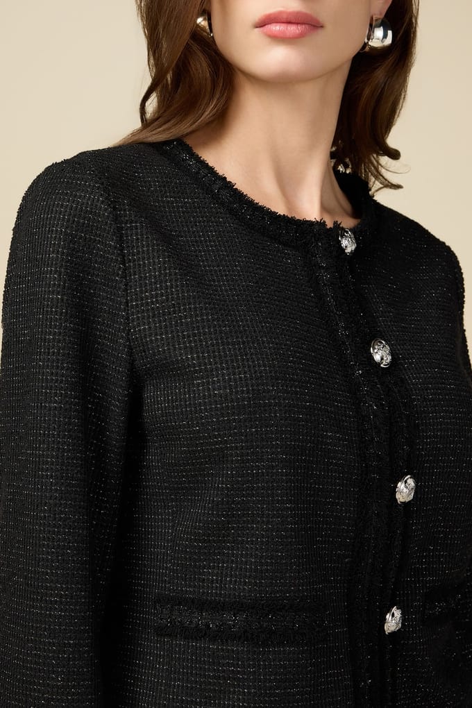Oltre Short Tweed Jacket Black Taglia: 40 | Giacche Outlet | Donna | Nero