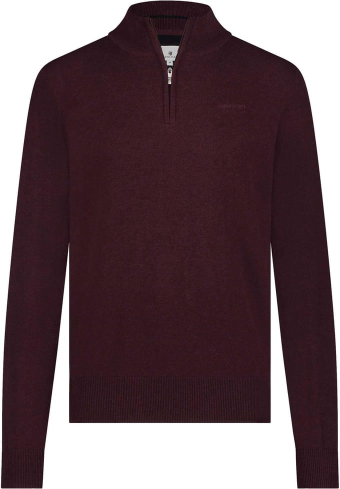 State Of Art Half Zip Trui Bordeaux - Maat 3XL - Heren - Pullovers