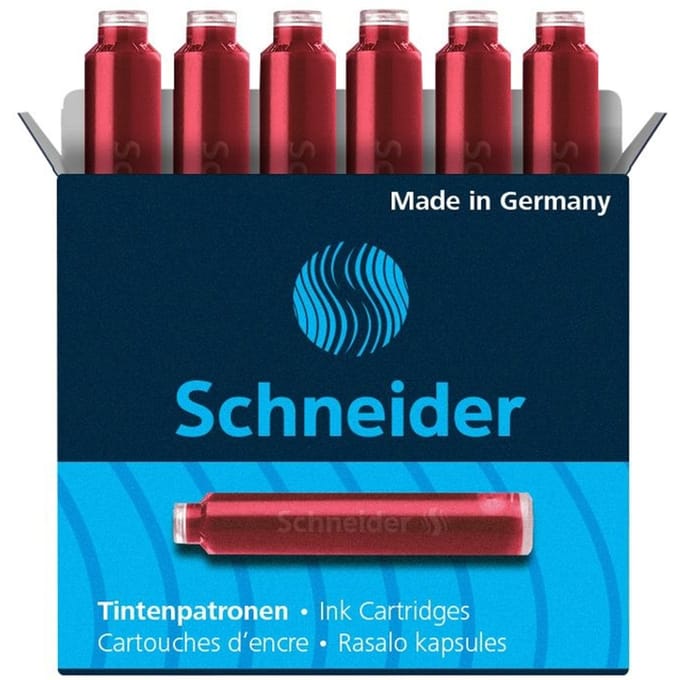 Inktpatroon Schneider din rood doos à 6 stuks
