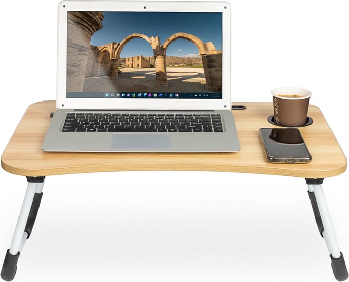 Inklapbare laptoptafel voor in bed